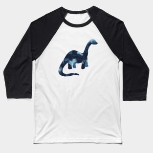 Blue brachiosaurus dinosaur Baseball T-Shirt